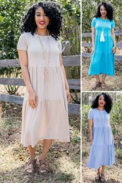 001 Tiered Midi Maxi Dresses New Dresses