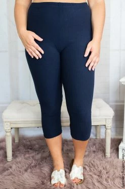 2ne1 Navy Cropped Leggings New Basics