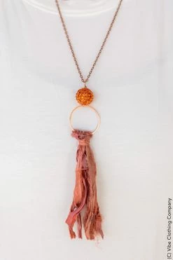 Vivi Liam Follow Your Dream Silk Tassel Necklace New Jewelry