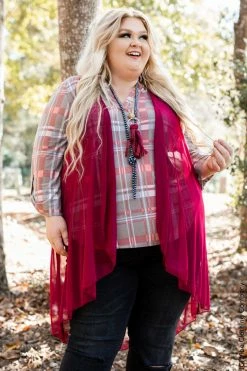 Collective Rack Part Of Your World Plaid Top