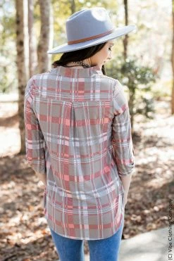 Collective Rack Part Of Your World Plaid Top