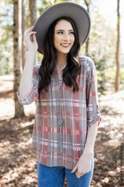 Collective Rack Part Of Your World Plaid Top