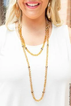 028 Leopard Pave Wrap Necklace - Topaz New Tops