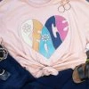 Custom Tees Peace Heart Graphic Tee