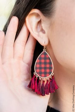 040 New Jewelry Perfectly Plaid Earrings