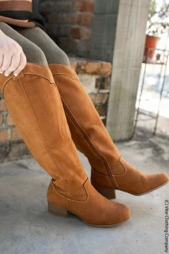 Iplay New Shoes Blissful Boots - Wide Calf - Whiskey