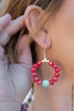 ViVi Liam Jewelry Red Rover Earrings
