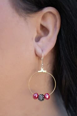 ViVi Liam Jewelry Red Rover Earrings