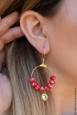 ViVi Liam Jewelry Red Rover Earrings