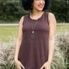 006 Roxy Ribbed Tank- Espresso New Basics