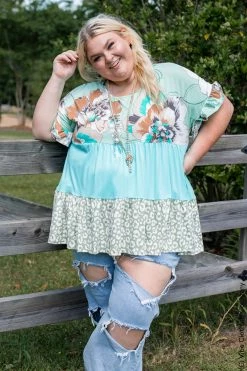 041 Spring Vacation Babydoll Top