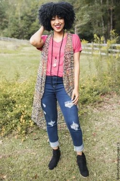 006 New Cardigans & Vests Season Serenade High Low Vest