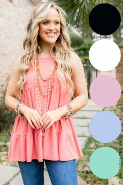 001 New Basics Spring Siesta Babydoll Tank