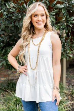 001 New Basics Spring Siesta Babydoll Tank