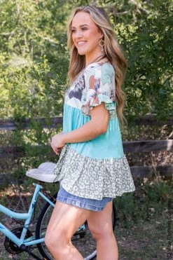 041 Spring Vacation Babydoll Top