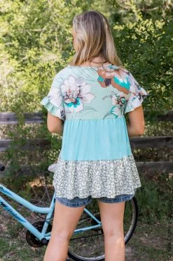 041 Spring Vacation Babydoll Top