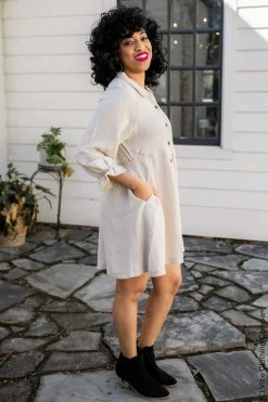 Umgee Stand In The Storm Button Up Dress