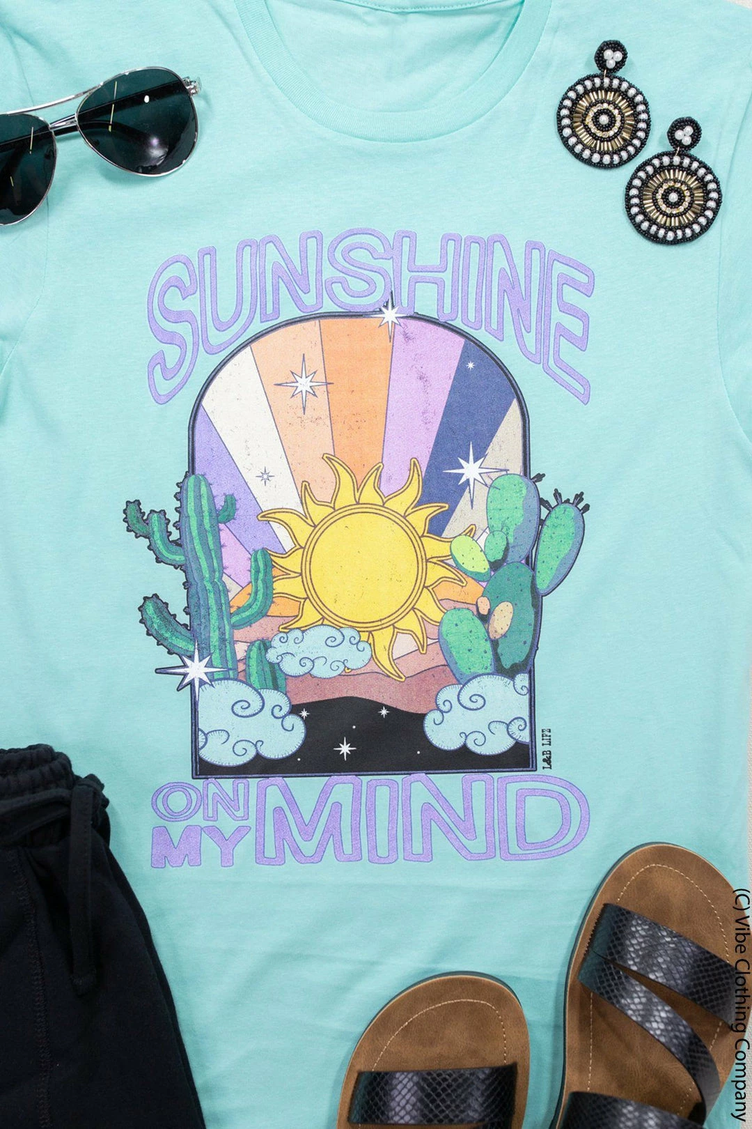 L&B Sunshine On My Mind Graphic Tee New Graphic Tees 5 L&B Sunshine On My Mind Graphic Tee New Graphic Tees