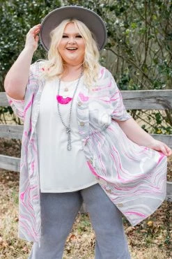 Umgee Swirls Button-up Dress/Cardigan