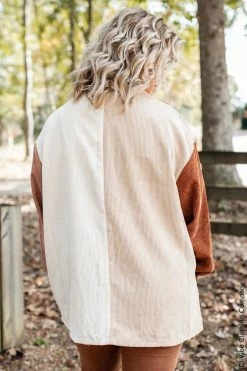 Entro New Tops Take The Train Corduroy Shacket