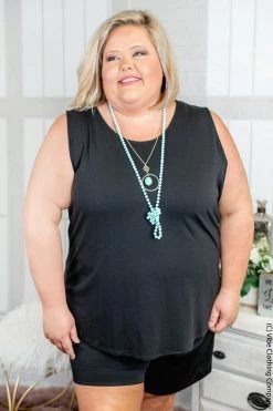 ShopBasic New Basics Tamelin Tank - Black