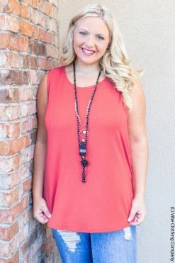 ShopBasic Tamelin Tank - Watermelon New Basics 10 ShopBasic Tamelin Tank - Watermelon New Basics