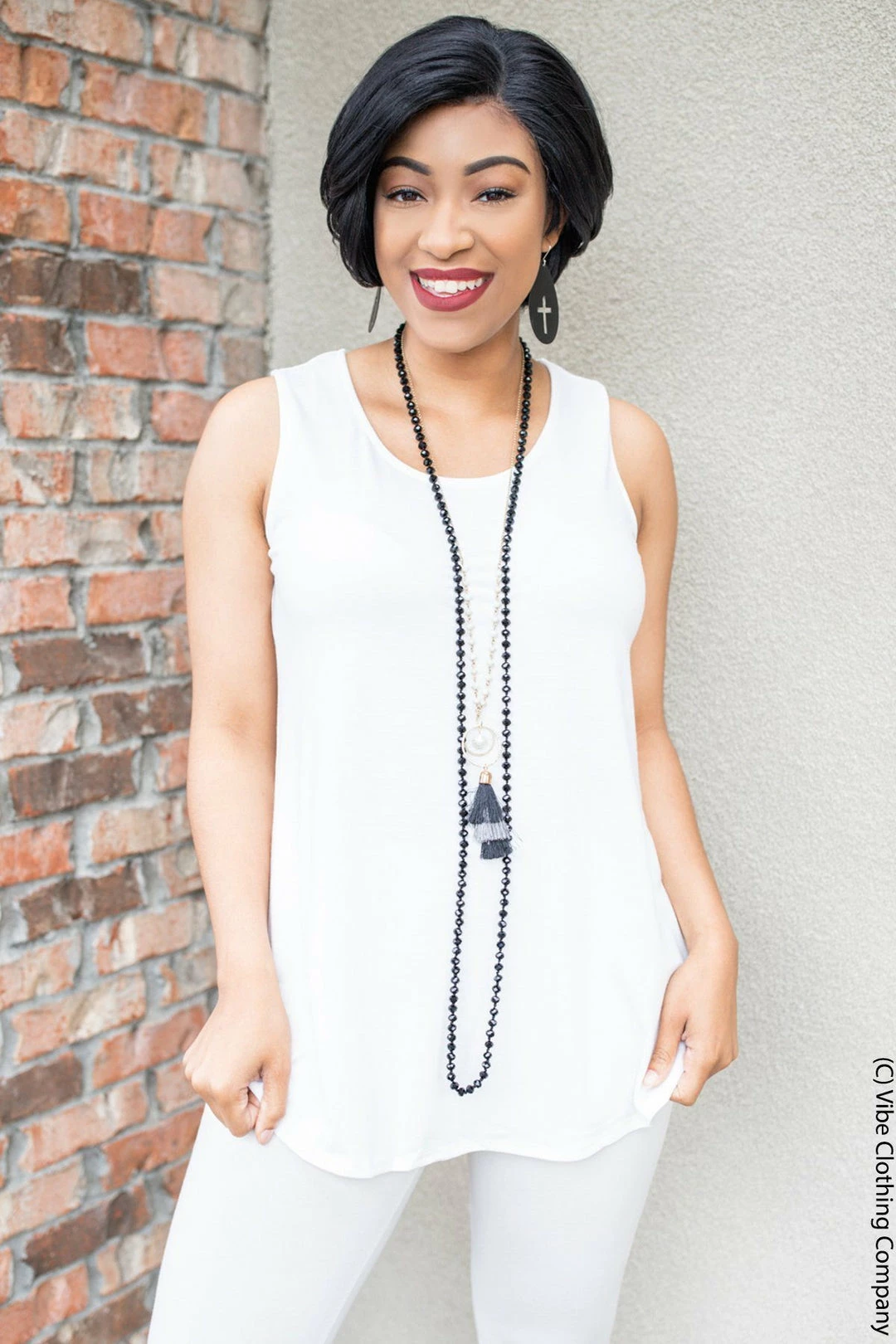 ShopBasic New Basics Tamelin Tank - White 4 ShopBasic New Basics Tamelin Tank - White