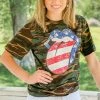 Mark Tee America Strong Graphic Top - Camo