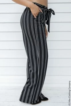 Gina Tuxedo Stripe Palazzos New Bottoms
