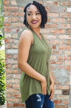 006 New Basics Victory Tank - Olive