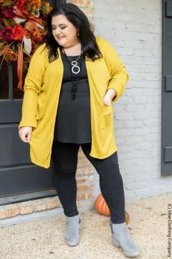 006 Wanderlust Waffle Cardigan - Golden