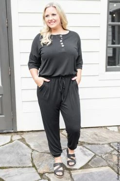 Zen When I Come Around Romper - Black