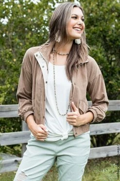 BluPepper New Cardigans & Vests You Dropped A Bomb On Me Bomber Jacket