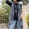 006 Vibe High Low Vest - Zebra