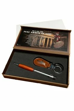 047 Armor Of God Pen & Key Ring Gift Set Father's Day
