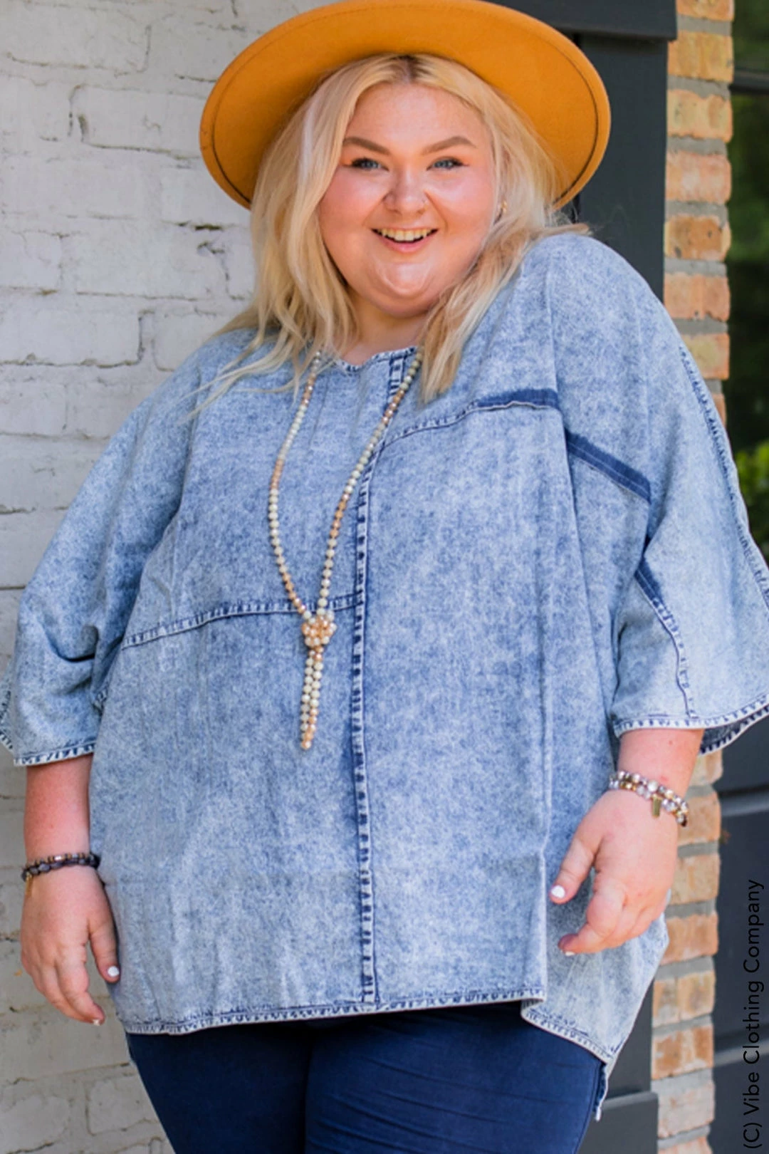 001 New Basics Chambray Poncho Top 4 001 New Basics Chambray Poncho Top