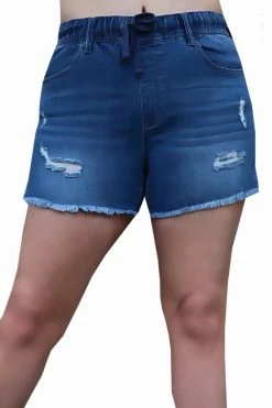 015 New Bottoms Delta Denim Shorts - Mid Blue