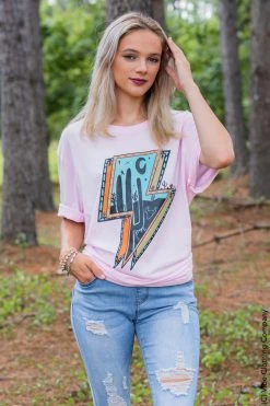 Mark Tee New Graphic Tees Desert Lightning Graphic Tee