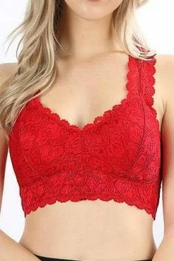 6310 LACE BRALETTE - Red