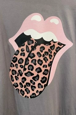 Mark Tee Glitter Leopard Kiss Graphic Tee