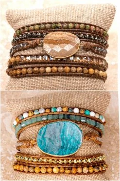 048 New Jewelry Hippie Leather Wrap Bracelets