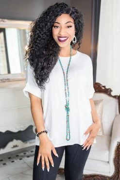 Shop Basic P9-247 Red, White & Blue Collection Trystan Tee - Soft White