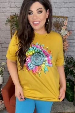 Mark Tee New Graphic Tees Tie-Dye Sunflower Graphic Tee
