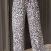 001 New Bottoms Wide Leg Animal Print Pants