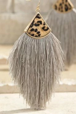 036 Leopard Feathers Earrings