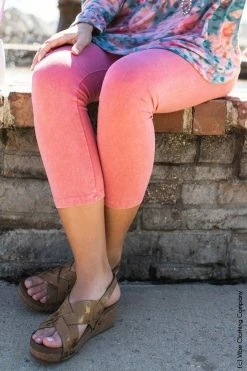 005 All American Cropped Skinnies - Peachy