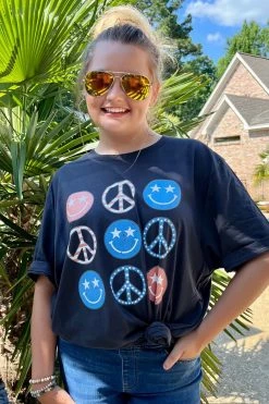 Custom Tee New Graphic Tees Smiley Faces Graphic Tee