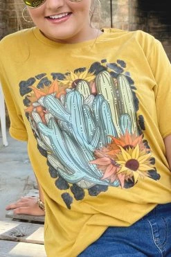 Custom Tees Summer Cactus Graphic Tee New Graphic Tees