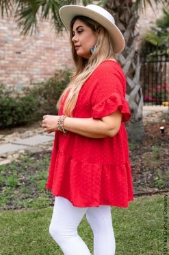 006 Sweet Summer Love Top - Red New Tops