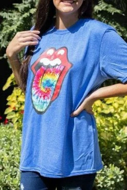 Mark Tee New Graphic Tees Red Tie Dye Tongue Graphic Tee
